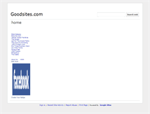 Tablet Screenshot of goodsites.com